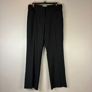Calvin Klein Modern‎ Fit Black Gray-Stripe Straight-Leg Slacks Size 8